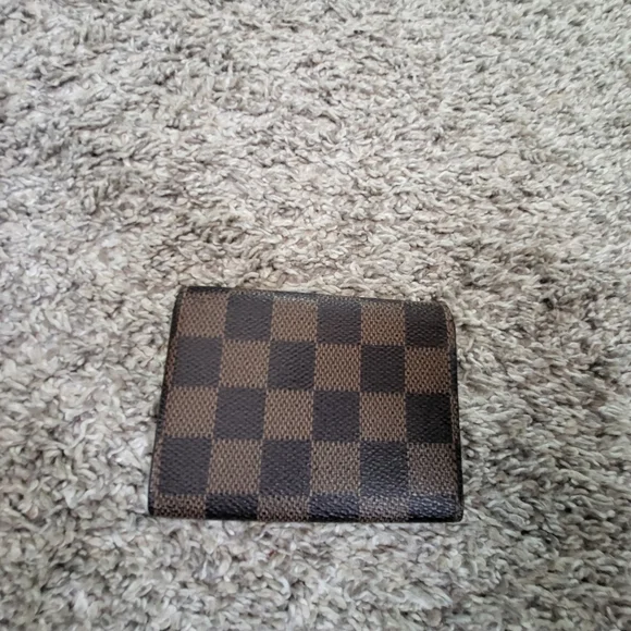 Auth Pre-loved Louis Vuitton Damier Ebene Enveloppe Cartes De Visite Card Case - Picture 8 of 11